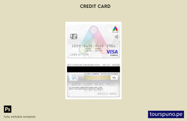 lista para imprimir plantilla de tarjeta electrónica visa Arig Bank de Mongolia